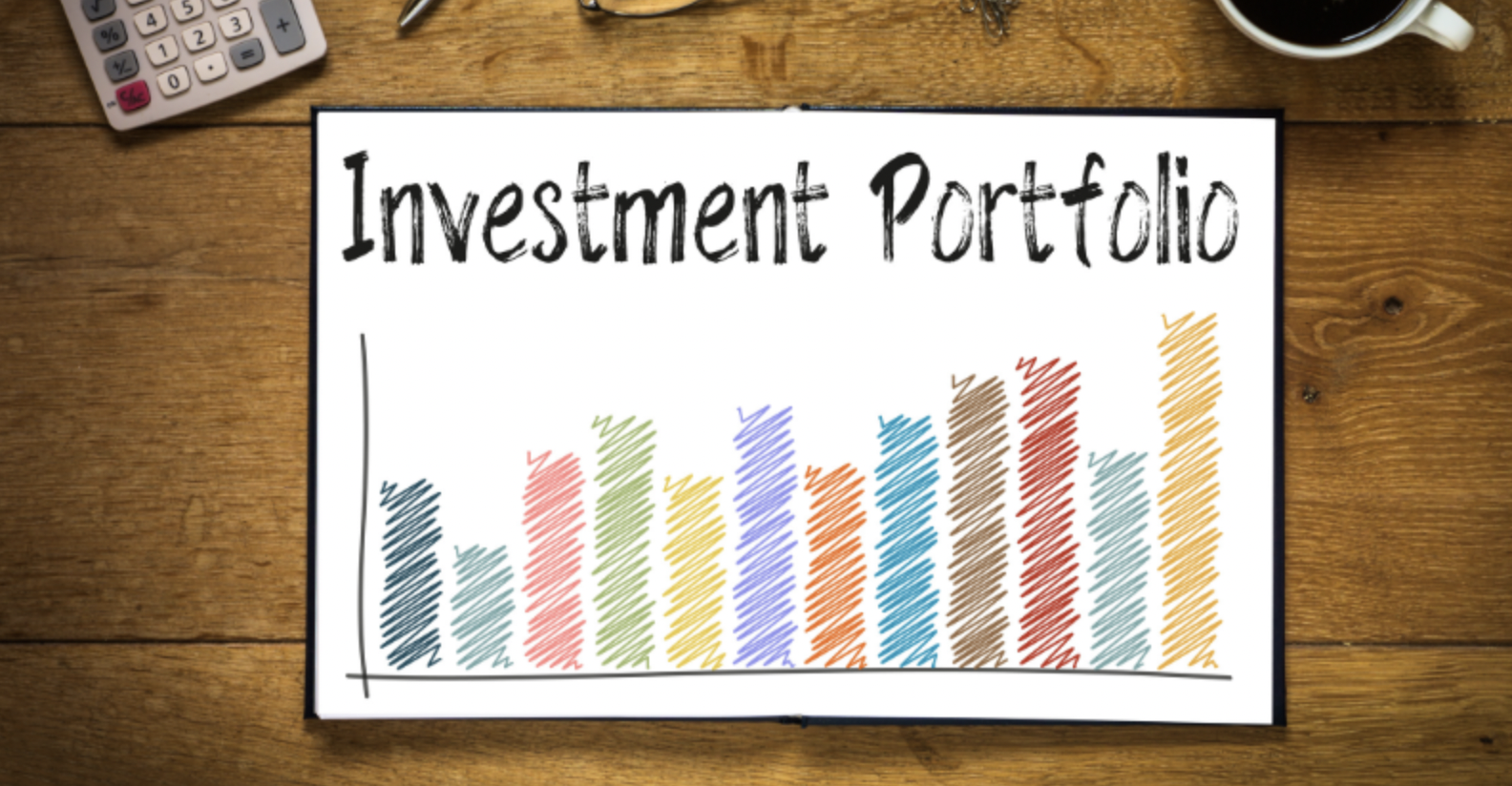 Investment portfolio illustration graph